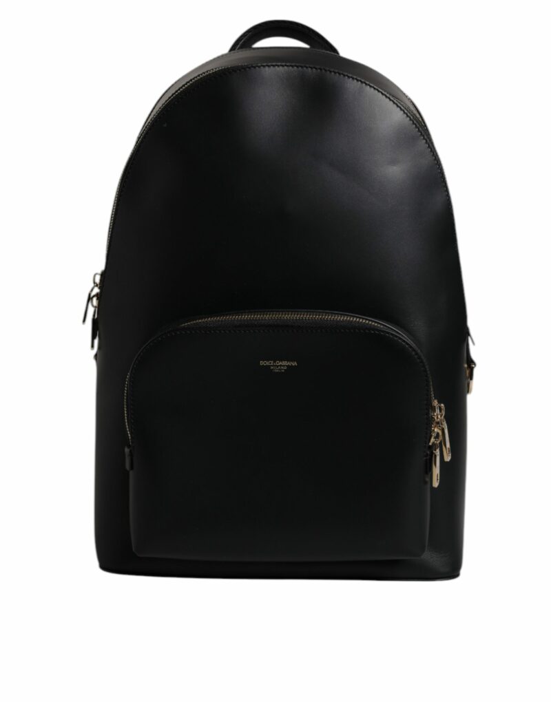 Dolce & Gabbana Black DG Leather Logo Print Travel Back Pack Bag - Image 2