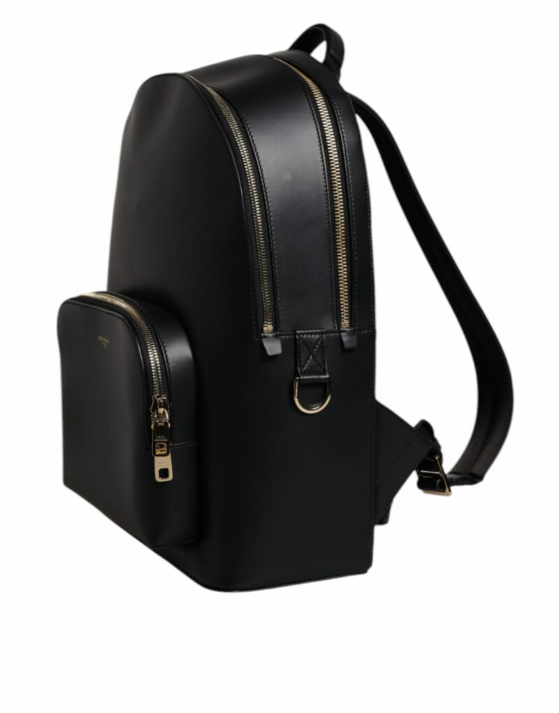 Dolce & Gabbana Black DG Leather Logo Print Travel Back Pack Bag - Image 3