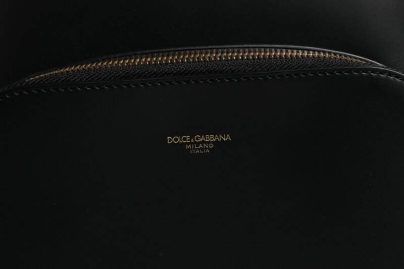 Dolce & Gabbana Black DG Leather Logo Print Travel Back Pack Bag - Image 5