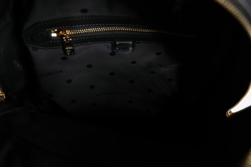 Dolce & Gabbana Black DG Leather Logo Print Travel Back Pack Bag - Image 6