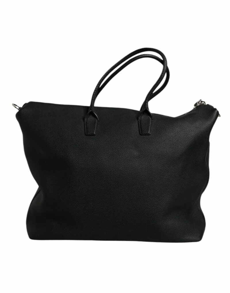 Dolce & Gabbana Black Calfskin Leather Hand Shoulder Duffle Bag - Image 5