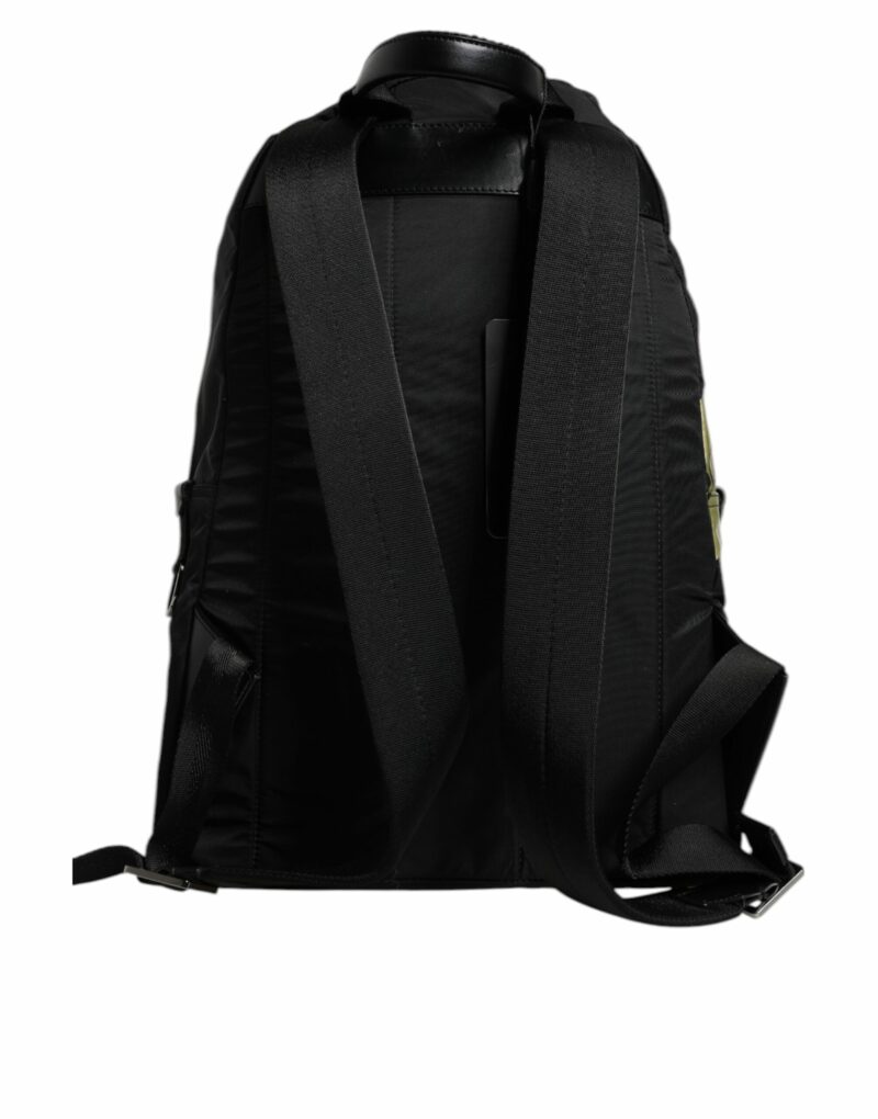 Dolce & Gabbana Black Logo Tape Polyamide School Travel Backpack Bag - Image 4