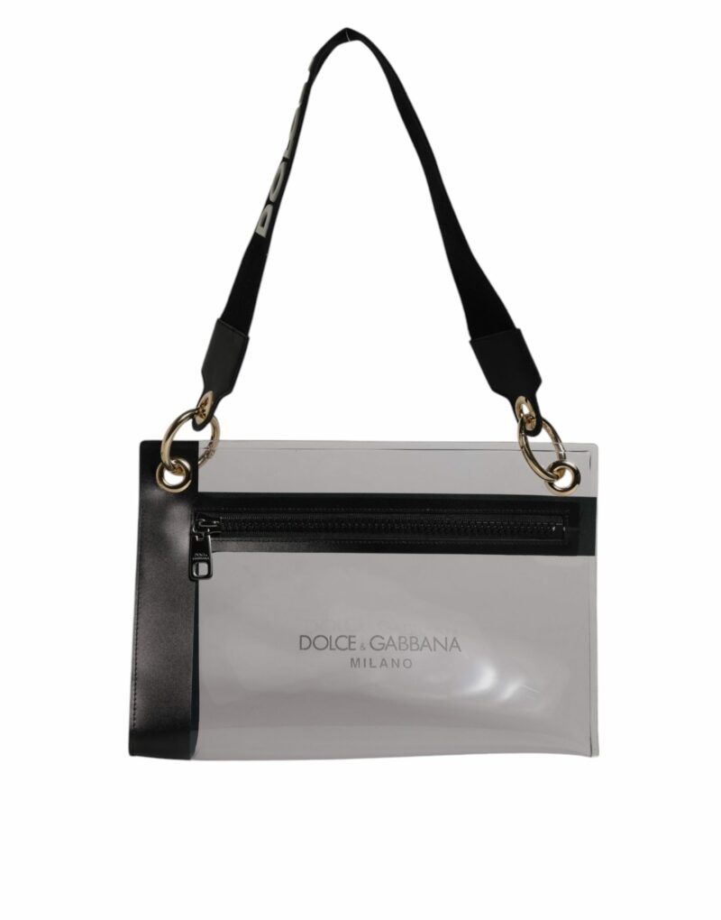 Dolce & Gabbana Clear PVC Leather Pouch Shoulder Strap Bag - Image 2