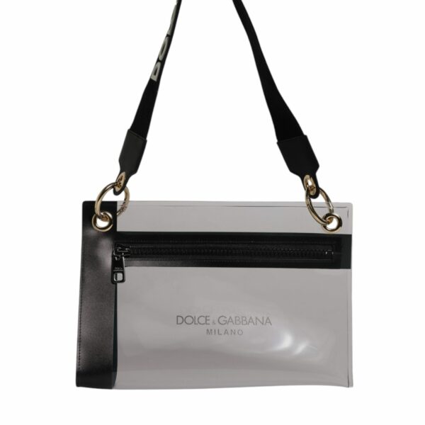 Dolce & Gabbana Clear PVC Leather Pouch Shoulder Strap Bag