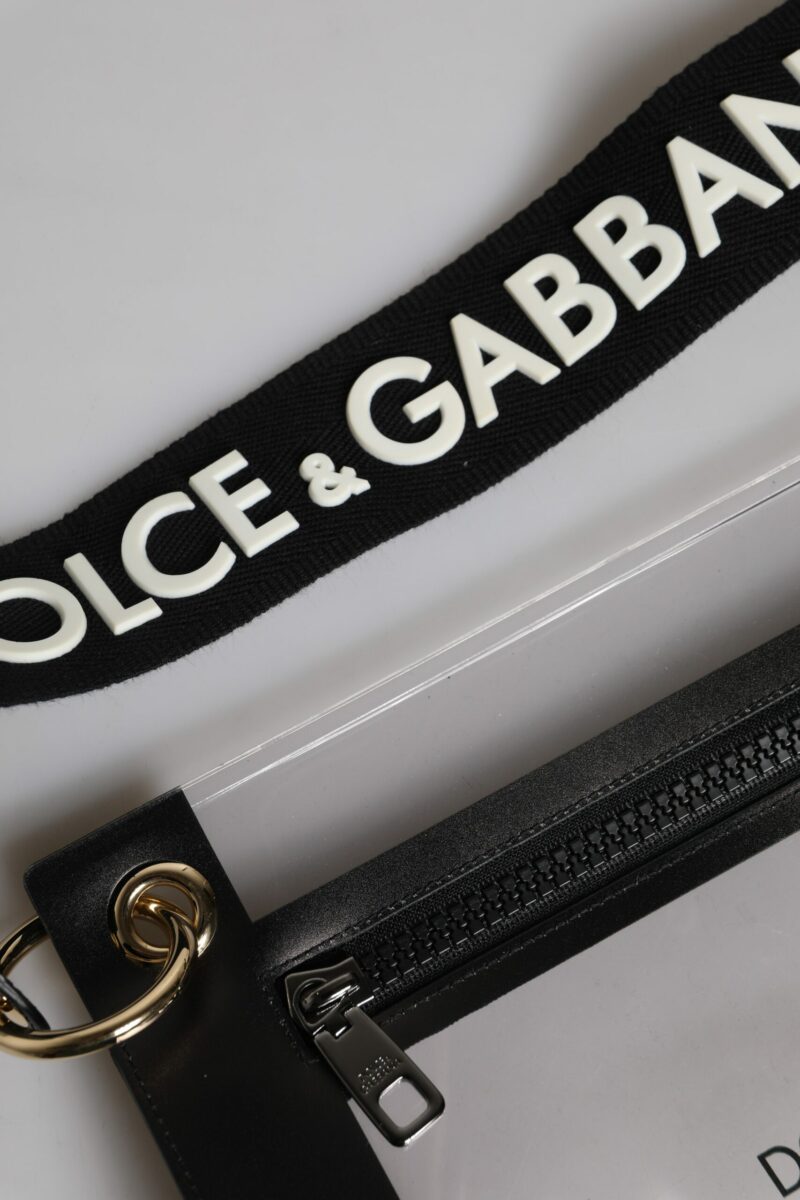 Dolce & Gabbana Clear PVC Leather Pouch Shoulder Strap Bag - Image 7