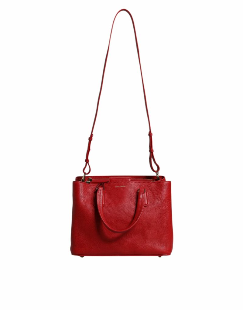 Dolce & Gabbana Red Calfskin Leather Shoulder Top Handle Bag - Image 2