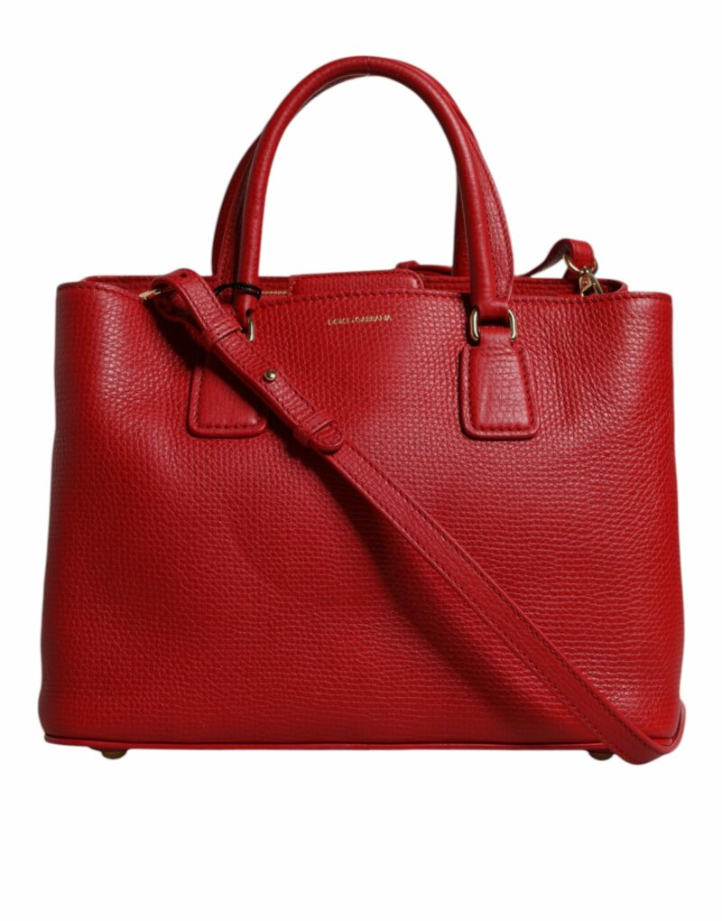 Dolce & Gabbana Red Calfskin Leather Shoulder Top Handle Bag - Image 3