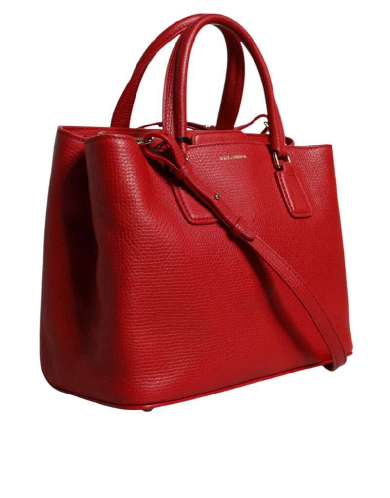 Dolce & Gabbana Red Calfskin Leather Shoulder Top Handle Bag - Image 4