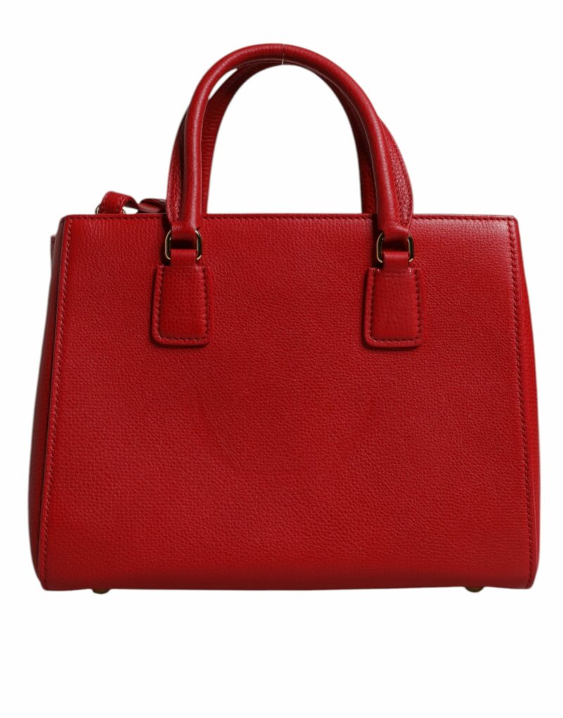 Dolce & Gabbana Red Calfskin Leather Shoulder Top Handle Bag - Image 5