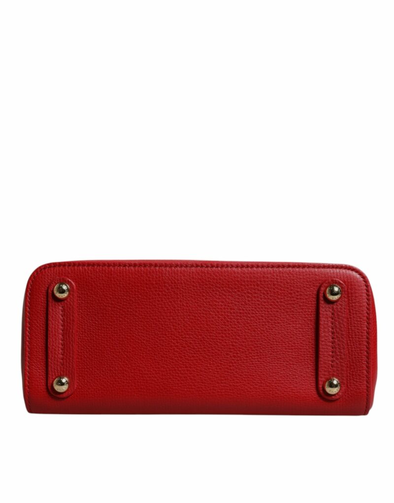 Dolce & Gabbana Red Calfskin Leather Shoulder Top Handle Bag - Image 6