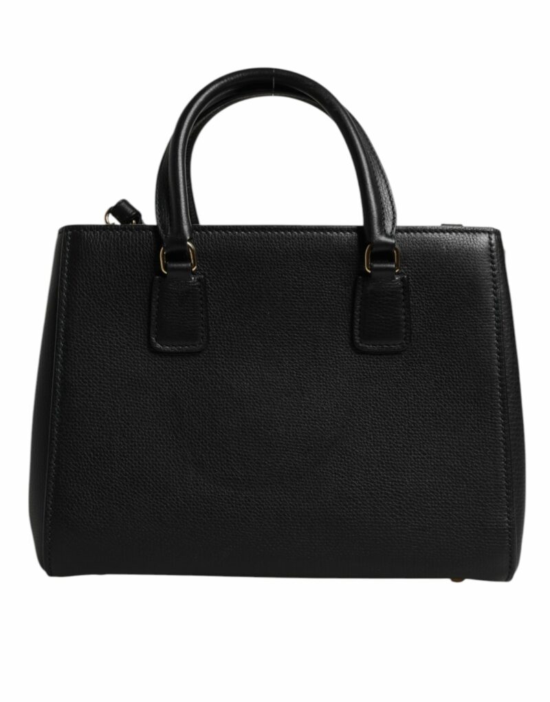 Dolce & Gabbana Black Calf Leather Logo Plaque Shoulder Handbag Bag - Image 5