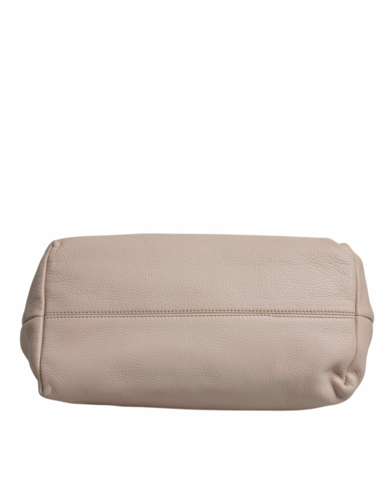 Dolce & Gabbana Light Pink Deer Leather Logo Plaque Tote Top Handle Bag - Image 5