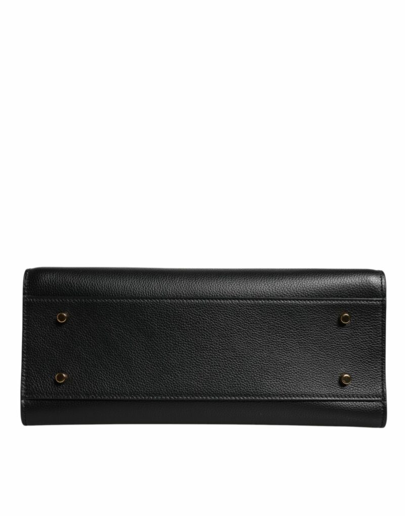 Versace Black Large Leather Top Handle Shoulder Crossbody Bag - Image 7