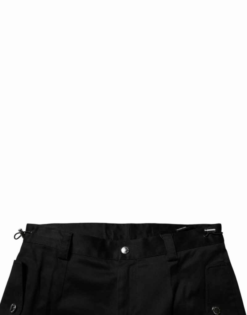 Dolce & Gabbana Black Cotton Cargo Tapered Pants - Image 5