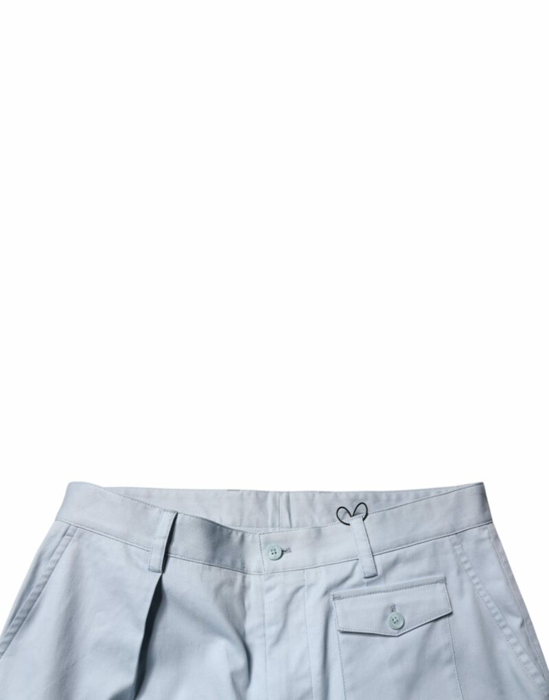 Dolce & Gabbana Light Blue Cotton Cargo Tapered Pants - Image 5