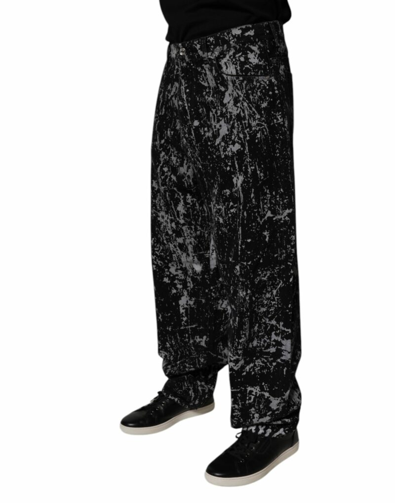 Dolce & Gabbana Black Tie Dye Cotton Straight Men Denim Jeans - Image 3