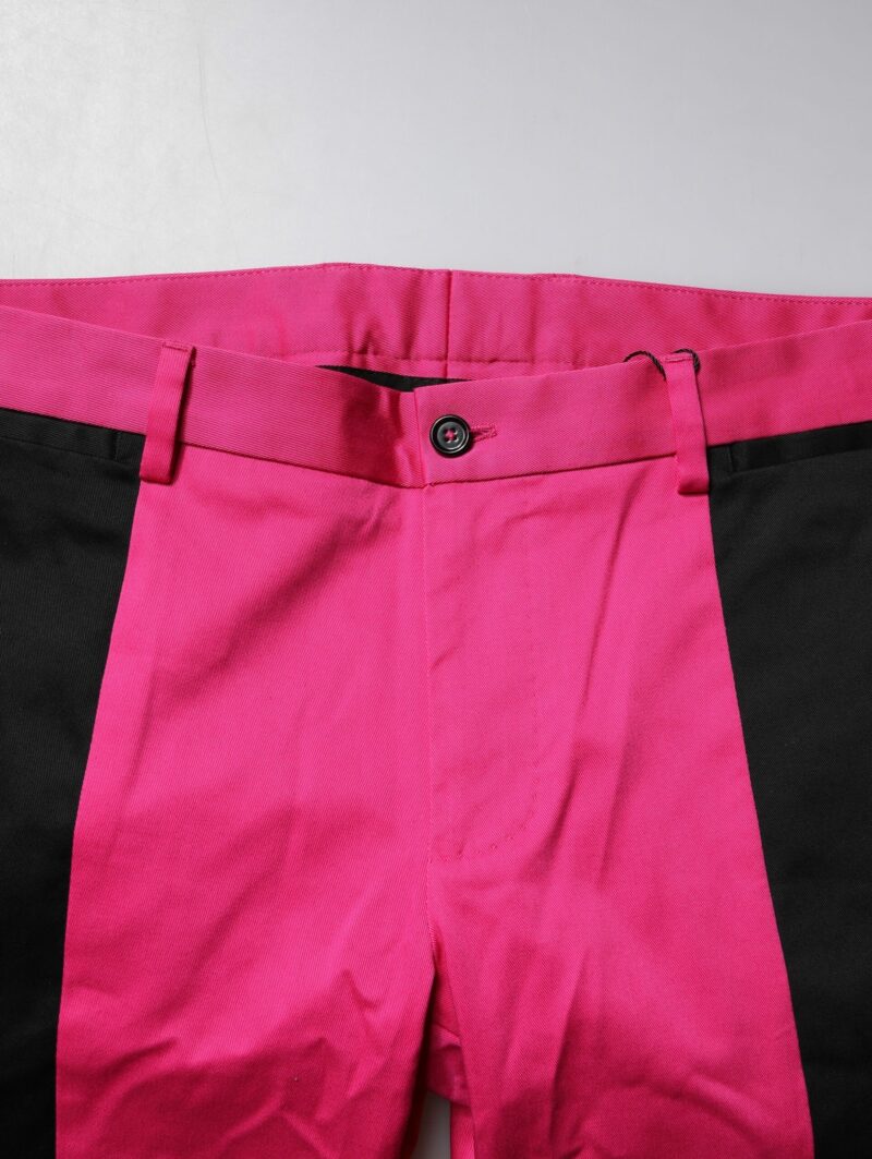 Dolce & Gabbana Pink Black Stripe Slim Fit Men Dress Pants - Image 5