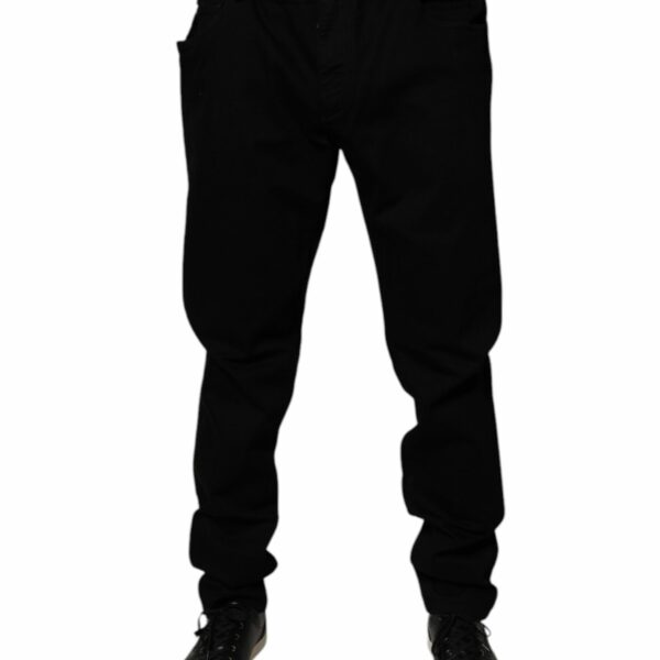 Dolce & Gabbana Black Cotton Stretch Slim Fit Denim Jeans
