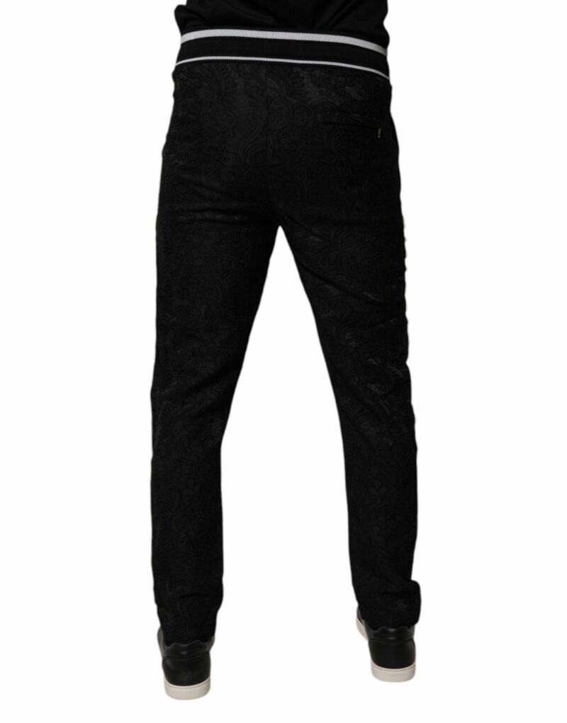 Dolce & Gabbana Black Mid Waist Jogger Men Sweatpants Pants - Image 4