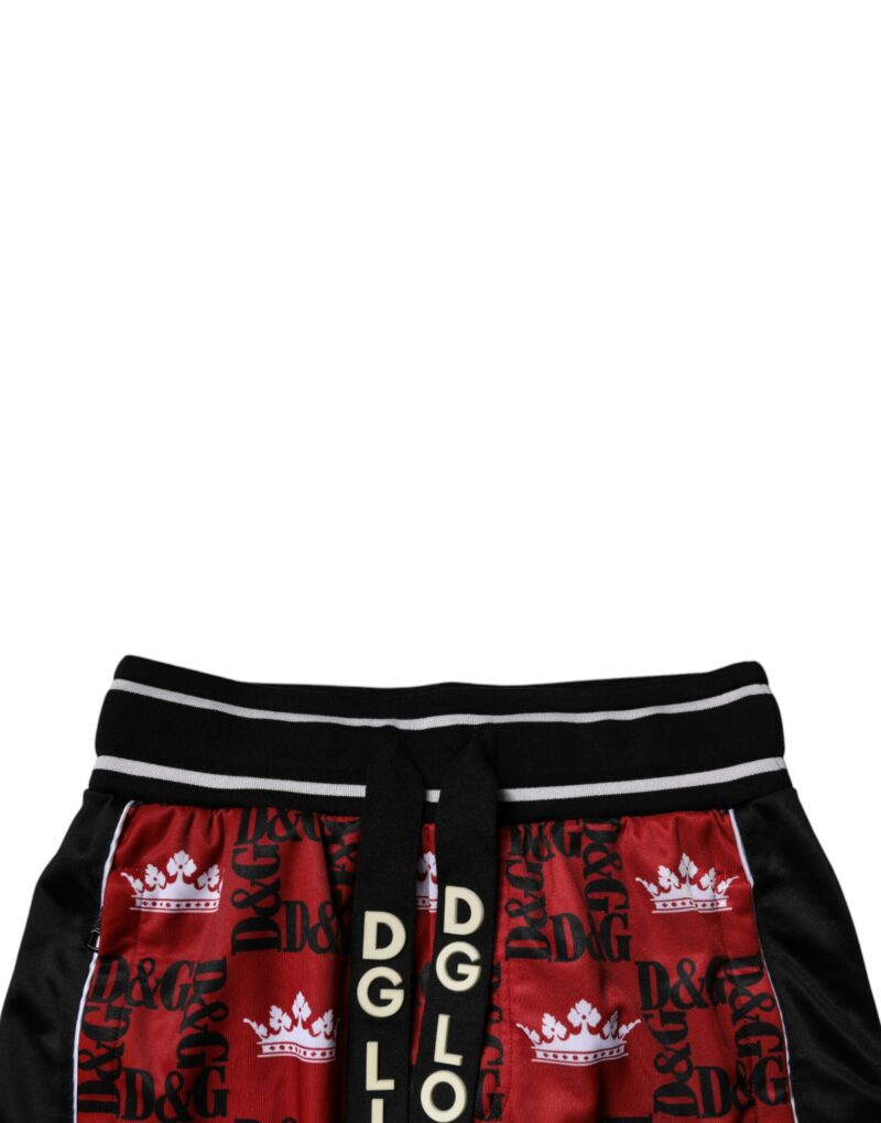 Dolce & Gabbana Red Crown Logo Monogram Men Sweatpants Pants - Image 5