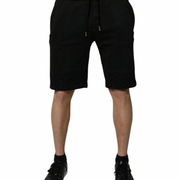 Dolce & Gabbana Black Cotton Sweatshorts Men Bermuda Shorts