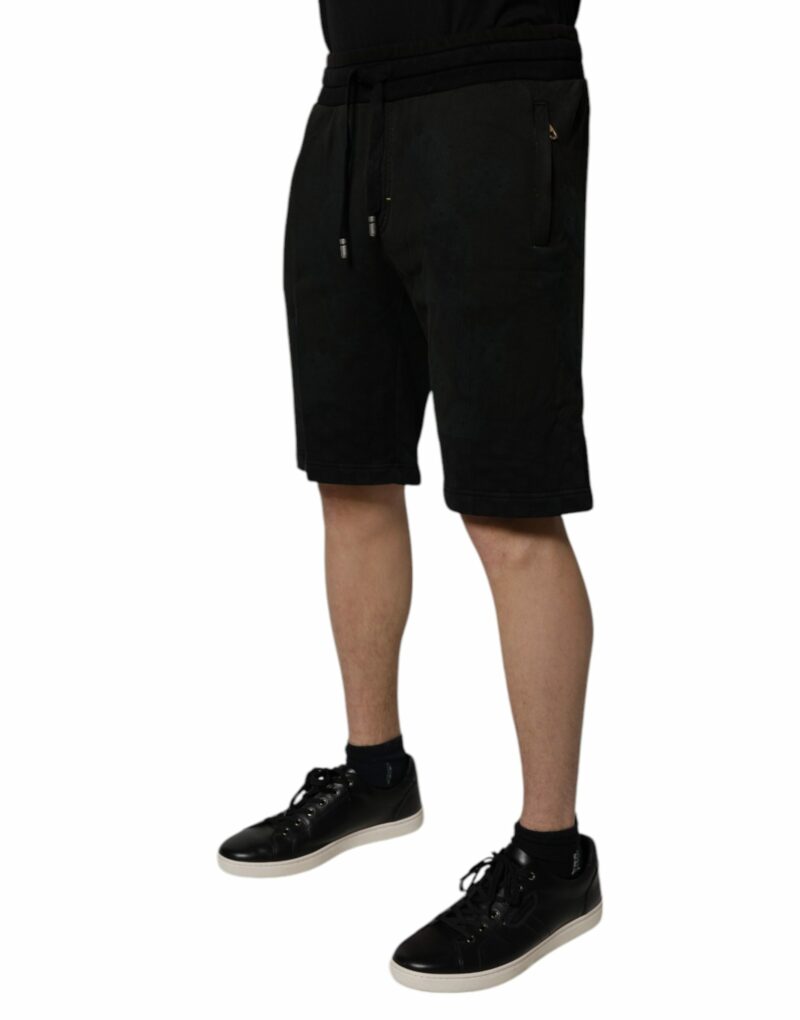 Dolce & Gabbana Black Cotton Sweatshorts Men Bermuda Shorts - Image 3