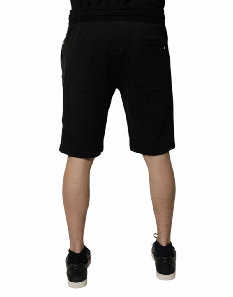 Dolce & Gabbana Black Cotton Sweatshorts Men Bermuda Shorts - Image 4