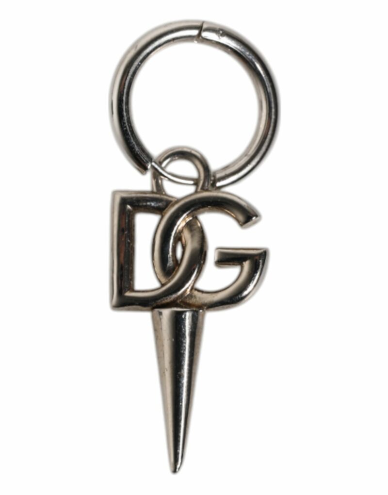 Dolce & Gabbana Silver Brass DG Logo Metal Ring Holder Keychain Keyring - Image 2