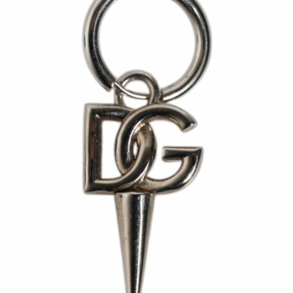 Dolce & Gabbana Silver Brass DG Logo Metal Ring Holder Keychain Keyring