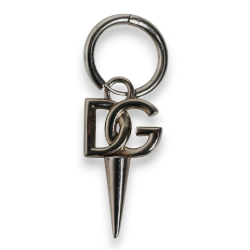 Dolce & Gabbana Silver Brass DG Logo Metal Ring Holder Keychain Keyring - Image 3