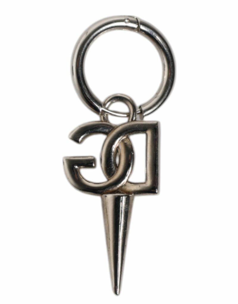 Dolce & Gabbana Silver Brass DG Logo Metal Ring Holder Keychain Keyring - Image 4