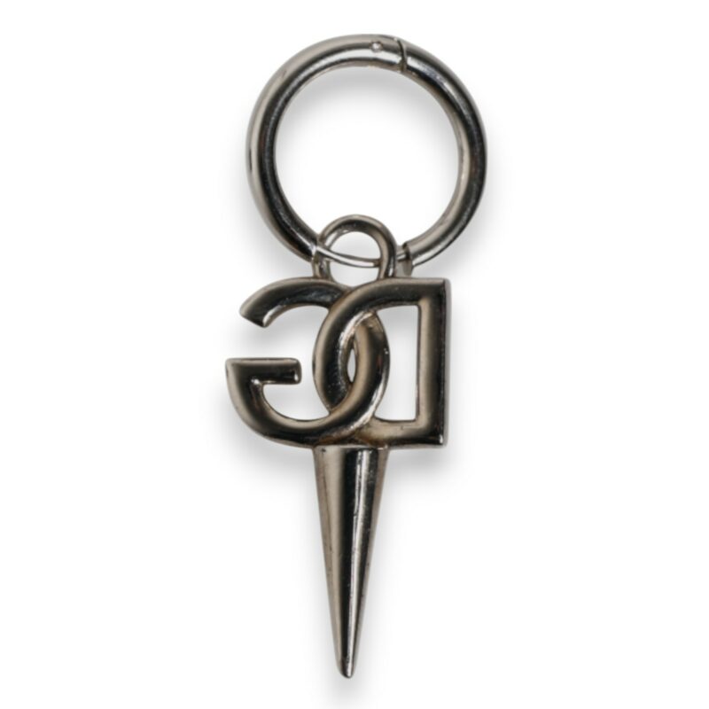 Dolce & Gabbana Silver Brass DG Logo Metal Ring Holder Keychain Keyring - Image 5