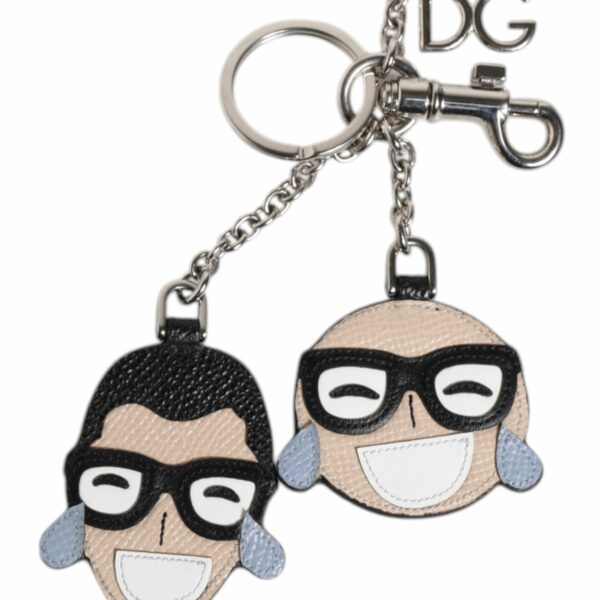 Dolce & Gabbana Multicolor #DGFAMILY Logo Badge Holder Keychain Keyring