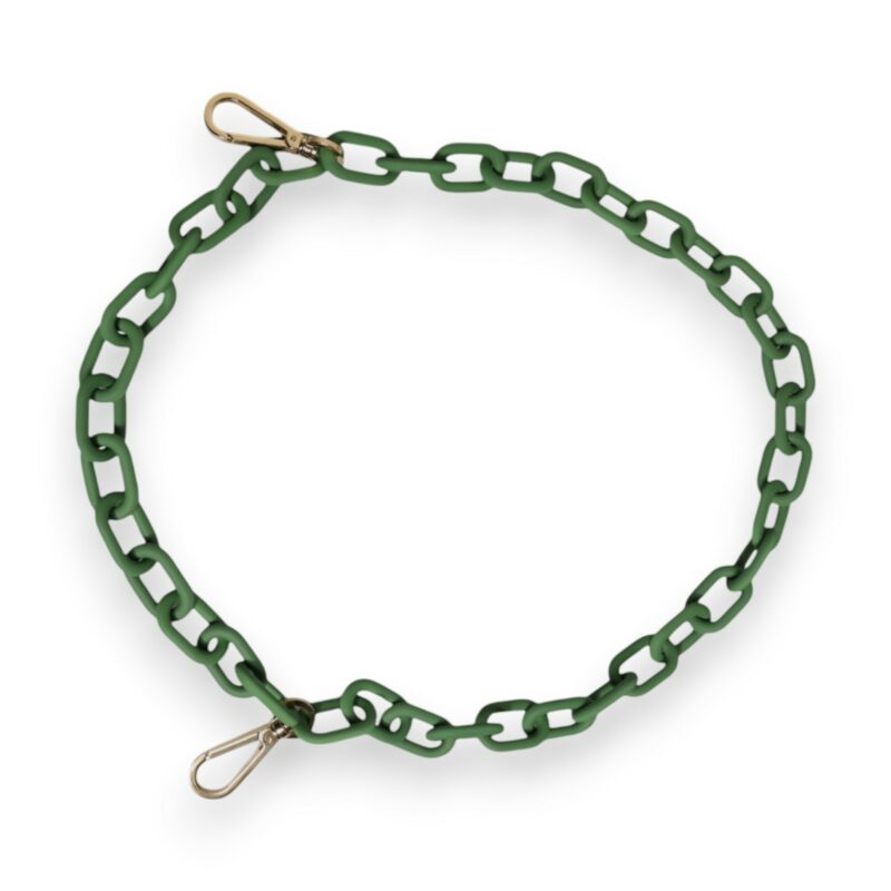 Dolce & Gabbana Green Plexy Acrylic Chunky Gold Hardware Wallet Chain - Image 5