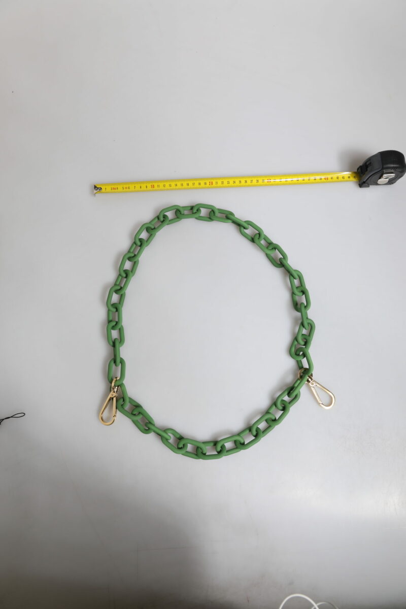 Dolce & Gabbana Green Plexy Acrylic Chunky Gold Hardware Wallet Chain - Image 6