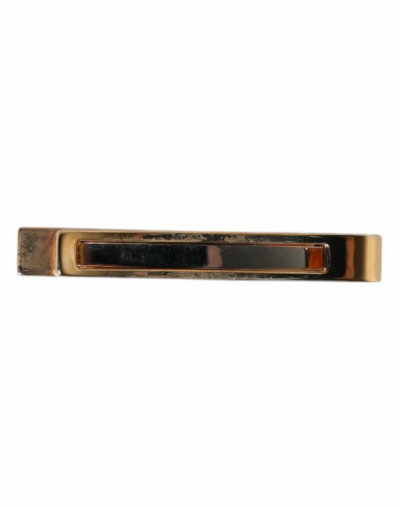 Dolce & Gabbana Multicolor Gold Tone Brass Tie Clip Bar - Image 3