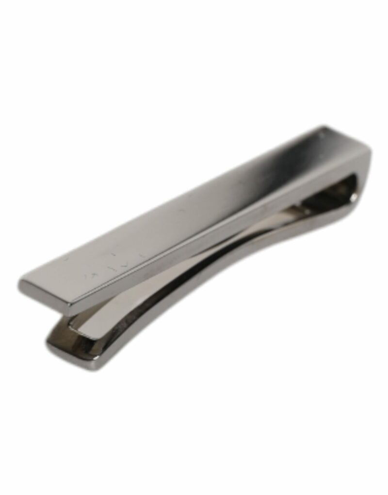 Dolce & Gabbana Black Tone Brass Logo Branded Tie Clip Bar - Image 3