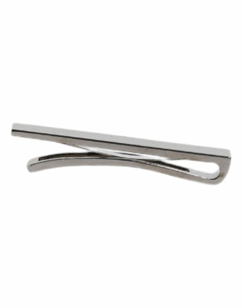 Dolce & Gabbana Black Tone Brass Logo Branded Tie Clip Bar - Image 4