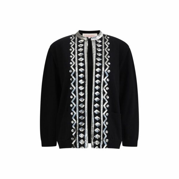 Valentino Sequined virgin wool Cardigan