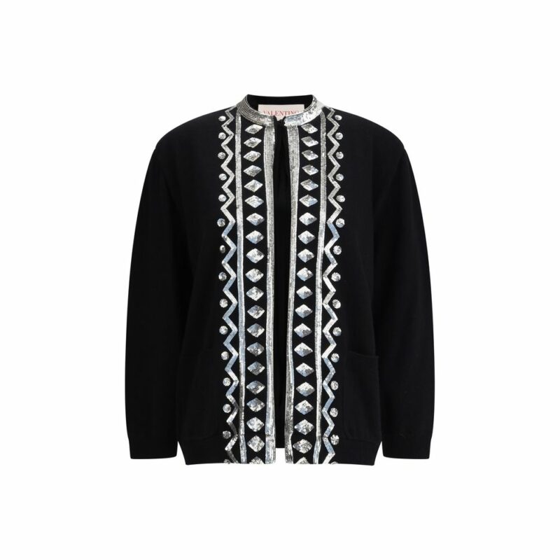 Valentino Sequined virgin wool Cardigan