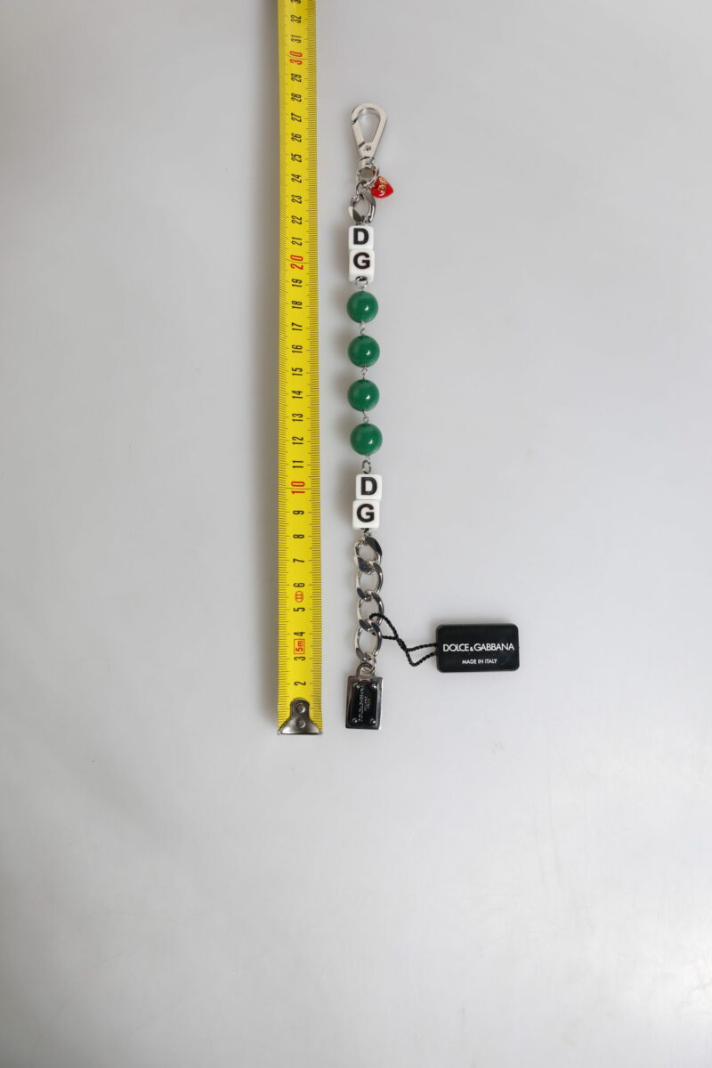 Dolce & Gabbana Silver Tone Brass Bead Dice Logo Embellish Charm Bracelet - Image 4