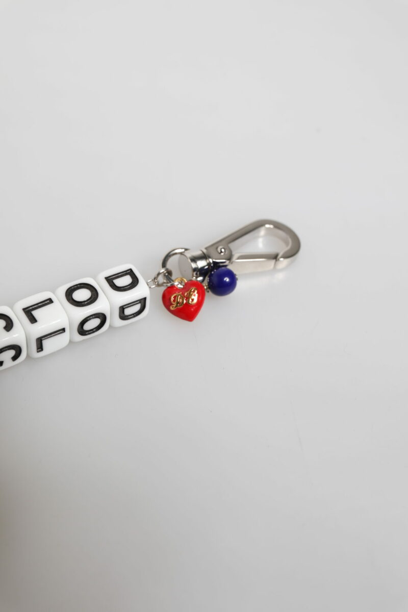 Dolce & Gabbana Silver Brass Chain Dice Logo Embellished Charm Bracelet - Image 6