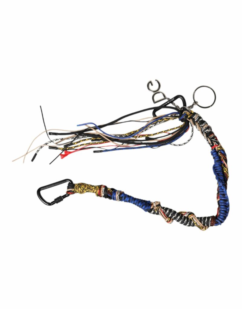 Dolce & Gabbana Multicolor Braided Rope Logo Bag Shoulder Strap - Image 4