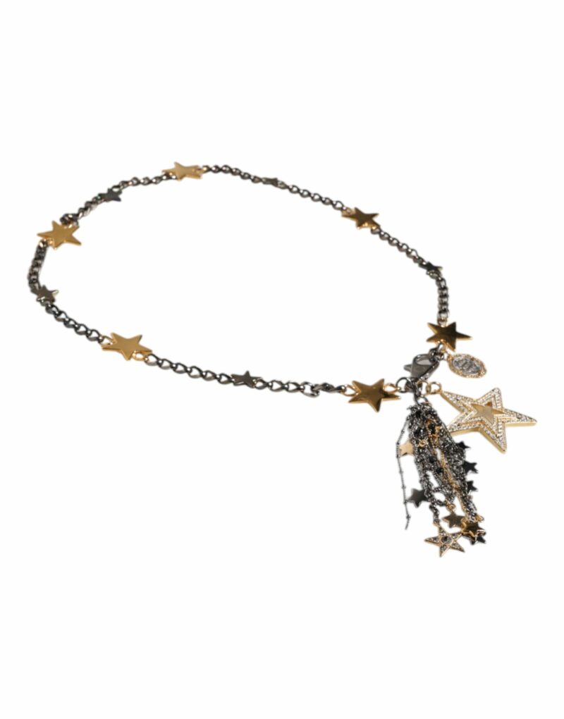 Dolce & Gabbana Silver Gold Brass Embellished Waist Chain Belt - Image 3