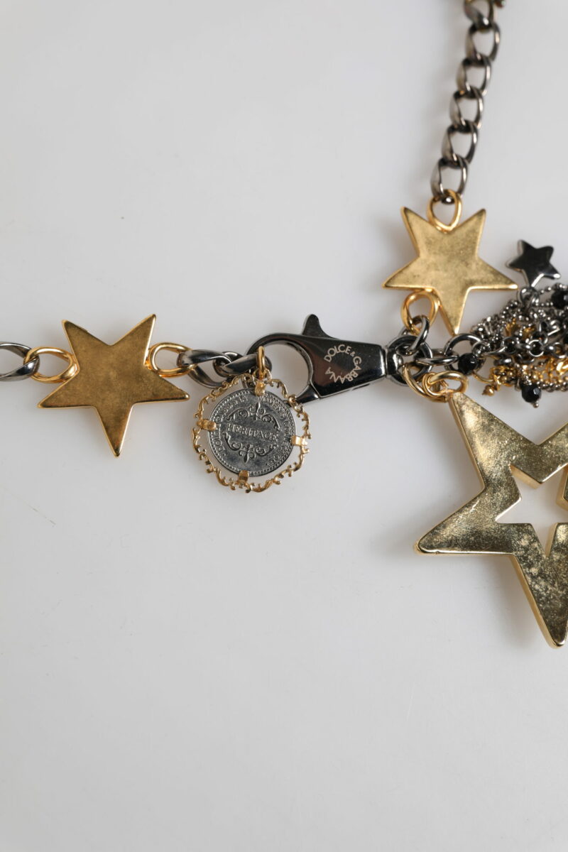 Dolce & Gabbana Silver Gold Brass Embellished Waist Chain Belt - Image 8