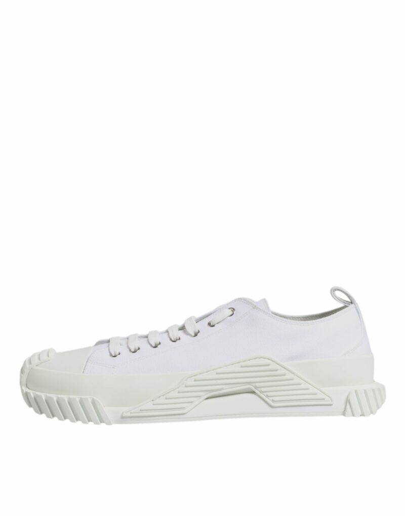 Dolce & Gabbana White Leather Low Top NS1 Sneakers Shoes - Image 6