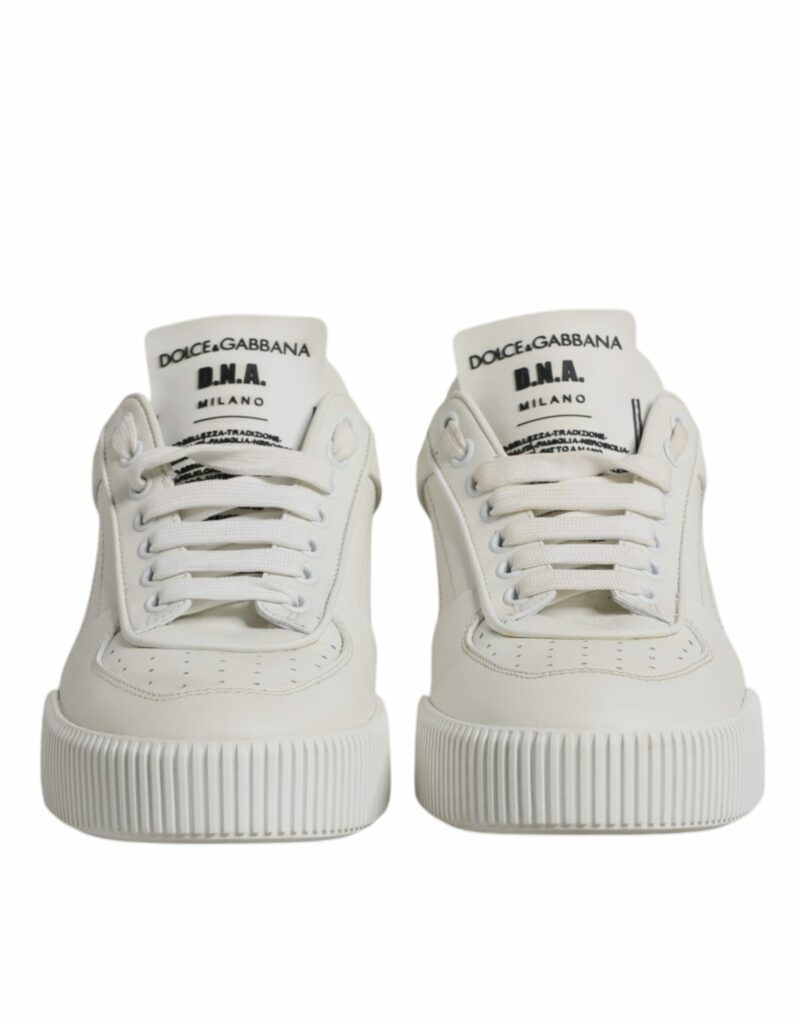 Dolce & Gabbana White Miami Leather Low Top Sneakers Shoes - Image 2
