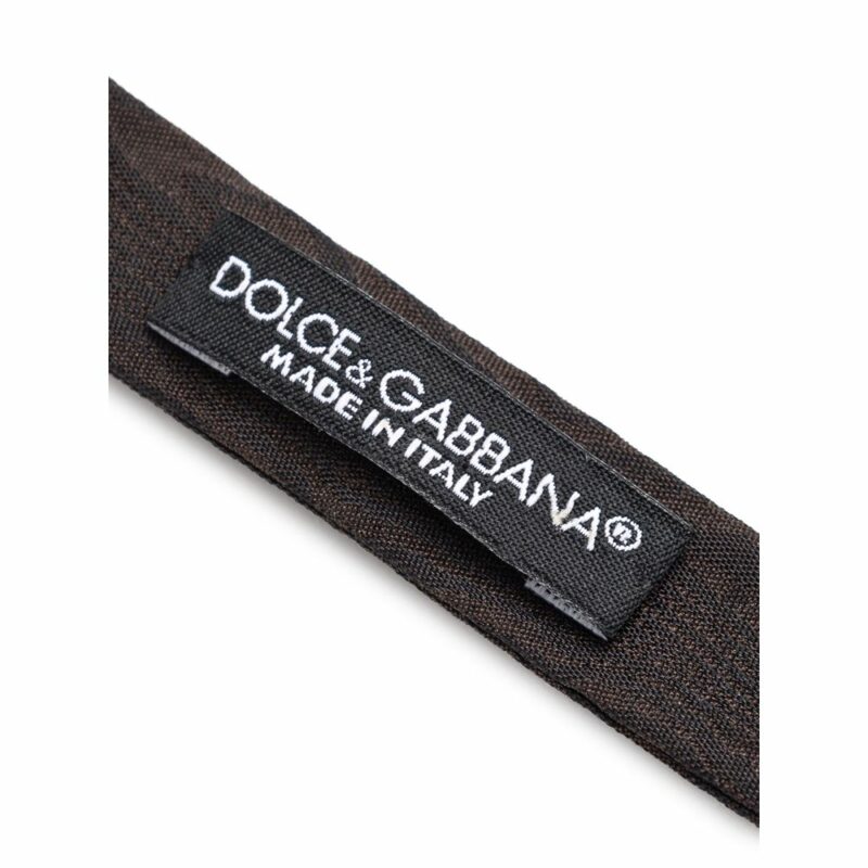 Dolce & Gabbana Brown Silk Ties & Bowty - Image 3