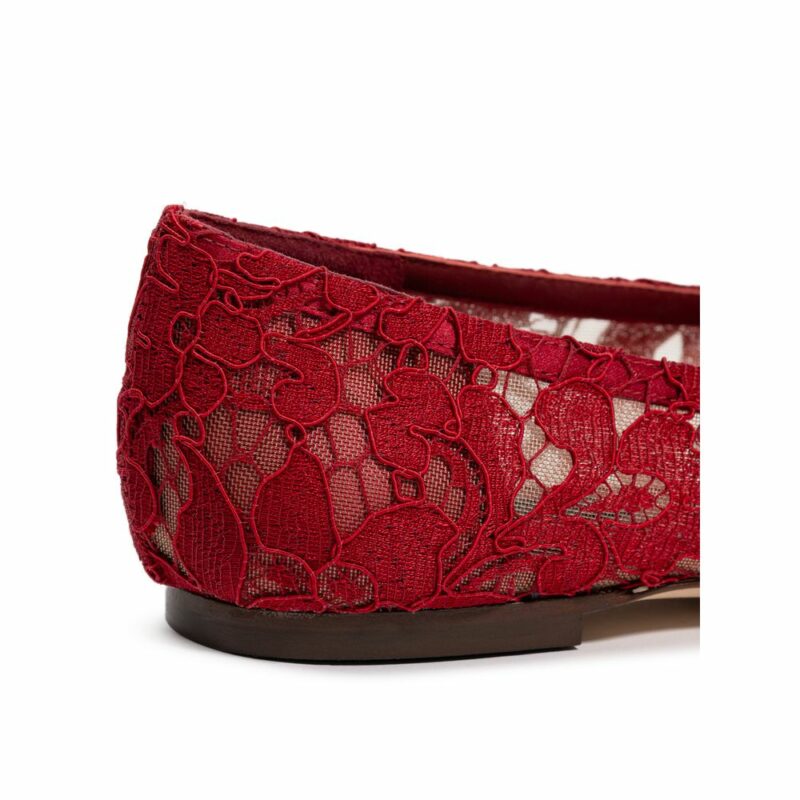Dolce & Gabbana Red Viscose Flat Shoe - Image 5