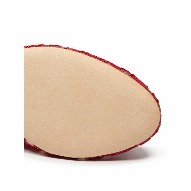 Dolce & Gabbana Red Viscose Flat Shoe - Image 6